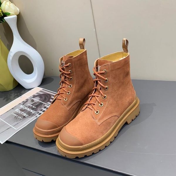 designer womens boots luxury caramel orange suede lace-up flat heel round head boots with box size 35-40, Black
designer womens boots luxury caramel orange suede lace-up flat heel round head boots with box size 35-40, Black