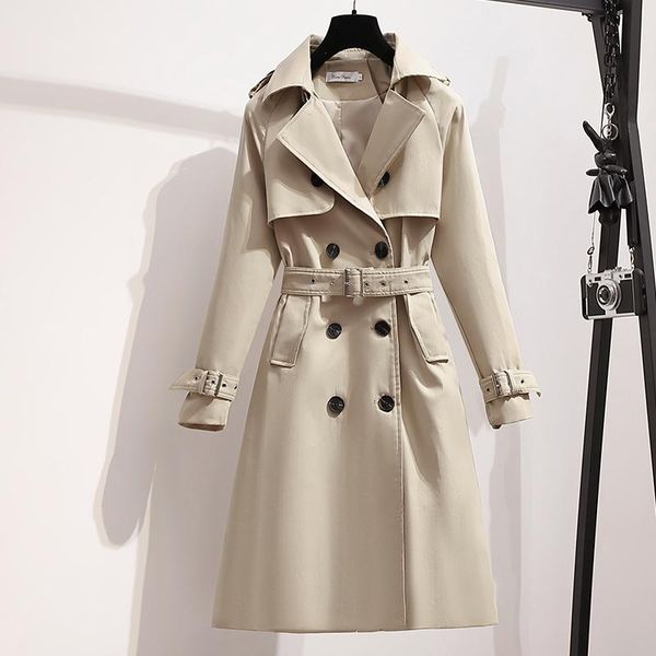 2021 spring and autumn medium length windbreaker women korean version tie in waist sense show thin of design oversize fashion, Tan;black
2021 spring and autumn medium length windbreaker women korean version tie in waist sense show thin of design oversize fashion, Tan;black