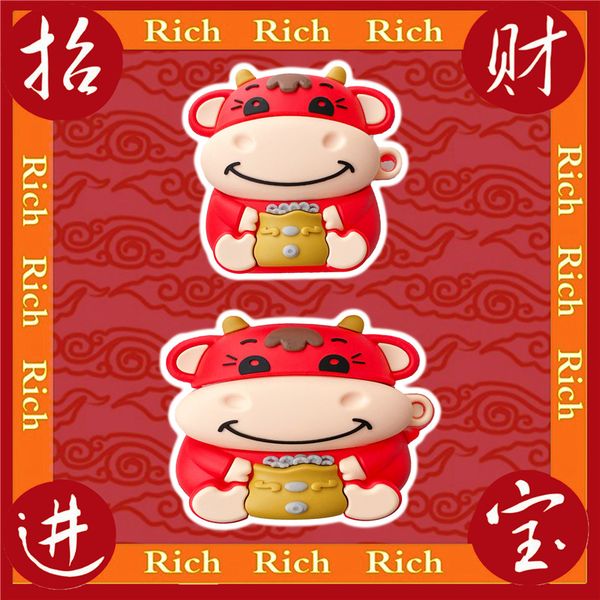 2021 happy new year lucury rich cow for airpods case silicone protective cover bluetooth headphone cases box for airpods 1 2 pro 3
2021 happy new year lucury rich cow for airpods case silicone protective cover bluetooth headphone cases box for airpods 1 2 pro 3