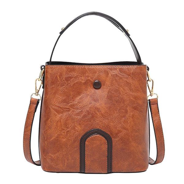 women's bag new fashion bucket bag retro wild shoulder messenger handbag
