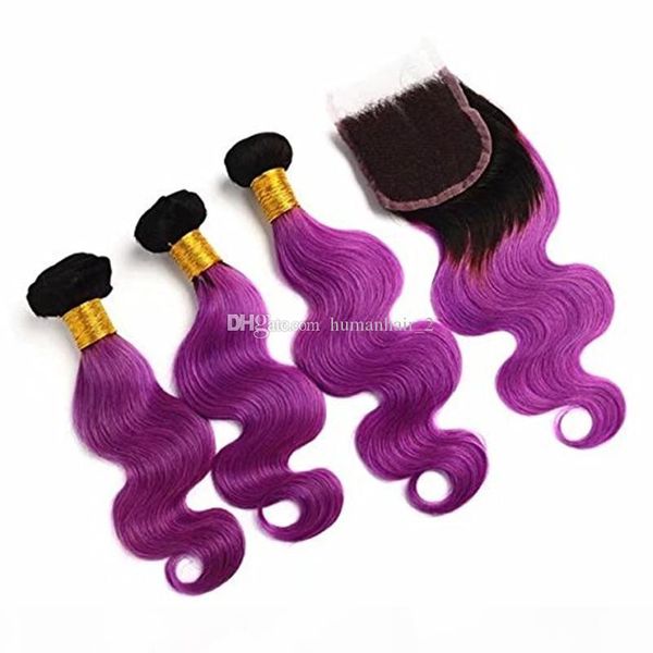 8a brazilian purple virgin hair weave 3 bundles with lace closure ombre hair extensions with closure 1b purple ombre body wave human hair, Black;brown
8a brazilian purple virgin hair weave 3 bundles with lace closure ombre hair extensions with closure 1b purple ombre body wave human hair, Black;brown