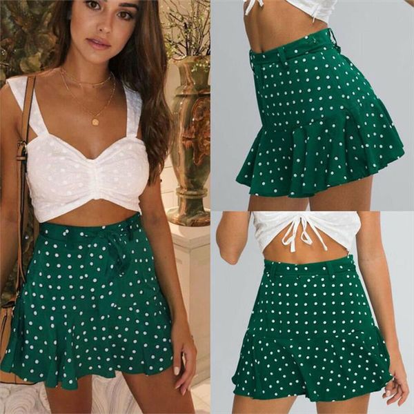 2020 brand new style women high waist stretch skater flared pleated swing polka dot mini skirt, Black
2020 brand new style women high waist stretch skater flared pleated swing polka dot mini skirt, Black