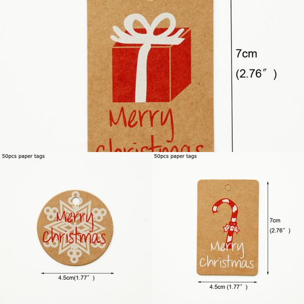 50pcs merry kraft santa claus paper hang tag snowflake christmas tree party decor diy label gift tags
50pcs merry kraft santa claus paper hang tag snowflake christmas tree party decor diy label gift tags