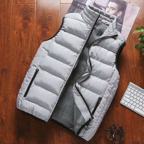 men's casual thickened warm youth fashion stand collar jacket large waistcoat, Black;white
men's casual thickened warm youth fashion stand collar jacket large waistcoat, Black;white