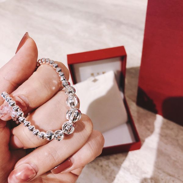 990 sterling silver bracelet women's korean fashion silver jewelry bright face round beads transfer for girlfriends and, Golden;silver
990 sterling silver bracelet women's korean fashion silver jewelry bright face round beads transfer for girlfriends and, Golden;silver