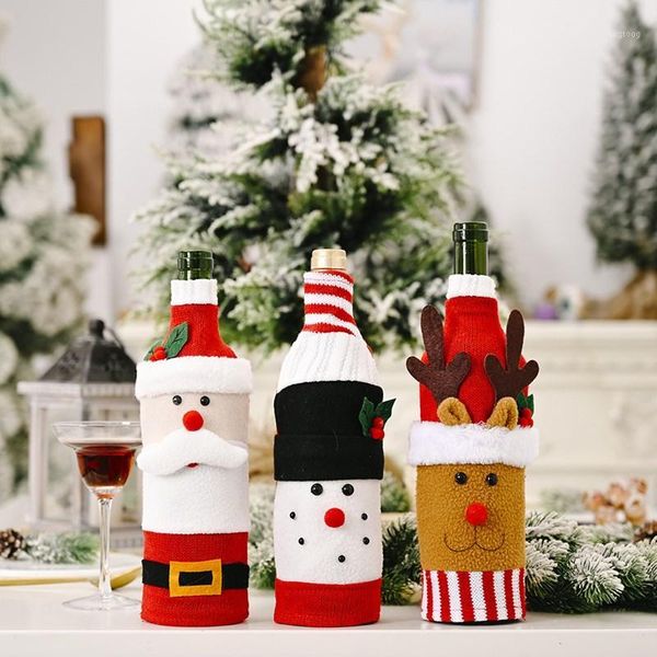 xmas decorations christmas wine bottle cover dinner party table decors santa claus snowman gifts party supplies for home natal1
xmas decorations christmas wine bottle cover dinner party table decors santa claus snowman gifts party supplies for home natal1