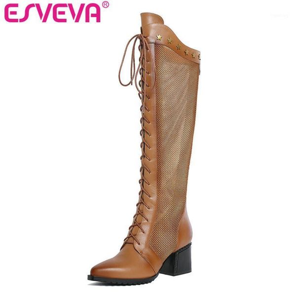 boots esveva 2021 women net motorcycle shoes zipper genuine leather pu square high heel over knee size 34-421, Black
boots esveva 2021 women net motorcycle shoes zipper genuine leather pu square high heel over knee size 34-421, Black
