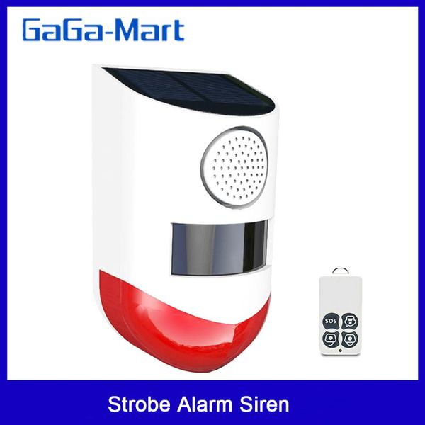 solar powered wireless 433mhz infrared motion sensor detector strobe siren 120db alarm waterproof pir sensor
solar powered wireless 433mhz infrared motion sensor detector strobe siren 120db alarm waterproof pir sensor