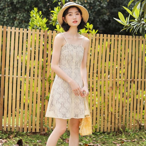 summer korean french elegant lace dress for women's 2019 new medium length sleeveless suspender suspender skirtsling sling skirt foreig, Black;gray
summer korean french elegant lace dress for women's 2019 new medium length sleeveless suspender suspender skirtsling sling skirt foreig, Black;gray