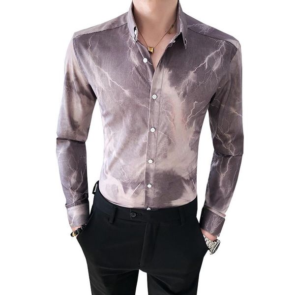 men's casual shirts british style men shirt fashion 2021 long sleeve dress print slim fit formal streetwear social wear blouse male, White;black
men's casual shirts british style men shirt fashion 2021 long sleeve dress print slim fit formal streetwear social wear blouse male, White;black