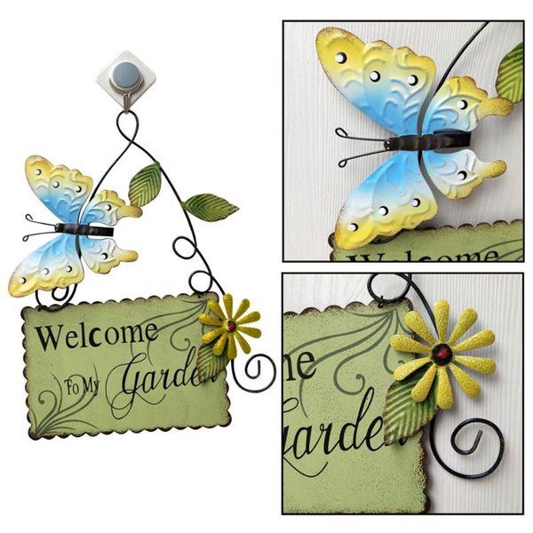 garden themed butterfly welcome sign for front door porch hanging metal yard flower welcome wall plaque art decoration
garden themed butterfly welcome sign for front door porch hanging metal yard flower welcome wall plaque art decoration