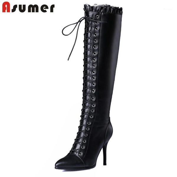 asumer wholesale new 2020 pu+genuine leather boots women pointed toe high heels winter ankle boots for ladies shoes1, Black
asumer wholesale new 2020 pu+genuine leather boots women pointed toe high heels winter ankle boots for ladies shoes1, Black