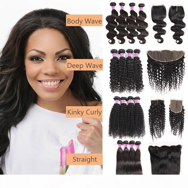brazilian virgin hair straight bundles with closure deep wave bundles with frontal water wave human hair weave hair extensions sale, Black
brazilian virgin hair straight bundles with closure deep wave bundles with frontal water wave human hair weave hair extensions sale, Black