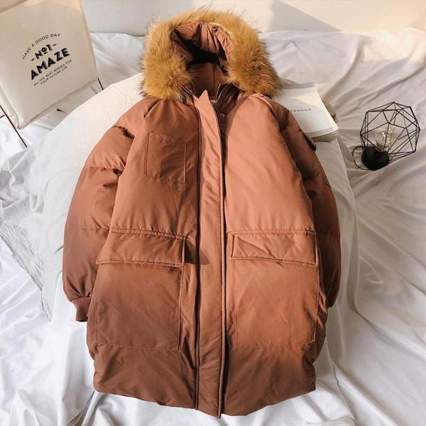 men's down & parkas justar winter style loose coat with medium and long large wool collar cotton padded clothes, Black
men's down & parkas justar winter style loose coat with medium and long large wool collar cotton padded clothes, Black