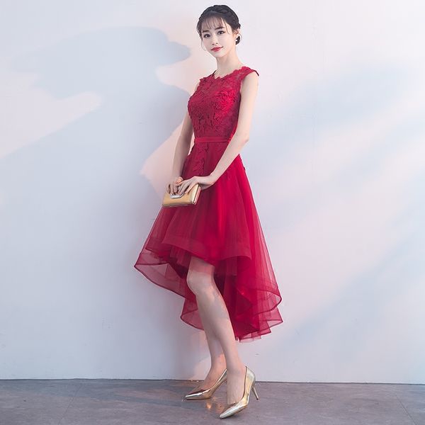 robe de soiree summer wine red lace vestido de festa evening dress appliques short front long back party dresses prom dresses, Black;red
robe de soiree summer wine red lace vestido de festa evening dress appliques short front long back party dresses prom dresses, Black;red
