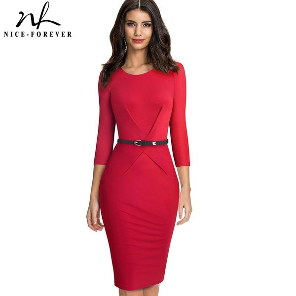 nice-forever elegant brief solid color office vestidos business work party women bodycon autumn dress b552 y200418, Black;gray
nice-forever elegant brief solid color office vestidos business work party women bodycon autumn dress b552 y200418, Black;gray