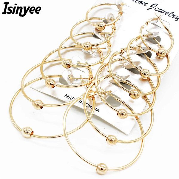 isinyee 6 pairs/set fashion oversize big large circle hoops earrings sets for women party punk style round jewelry, Golden;silver
isinyee 6 pairs/set fashion oversize big large circle hoops earrings sets for women party punk style round jewelry, Golden;silver