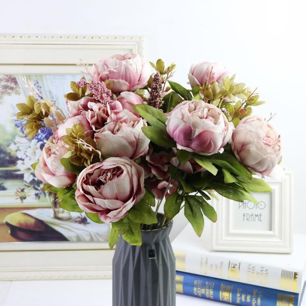 13 heads peony flower diy wedding decoration vintage silk artificial flowers party supplies home decor flower bouquet
13 heads peony flower diy wedding decoration vintage silk artificial flowers party supplies home decor flower bouquet