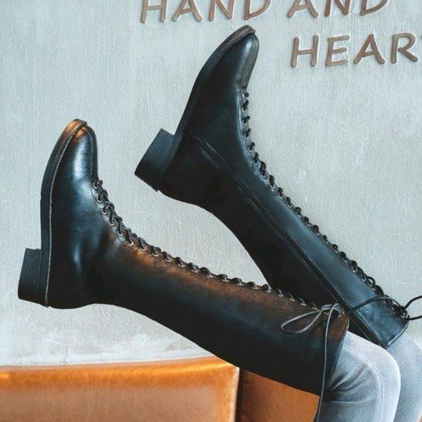 boots winter women zipper warm long fashion round toe med heels soft riding lady casual knight lace up1, Black
boots winter women zipper warm long fashion round toe med heels soft riding lady casual knight lace up1, Black