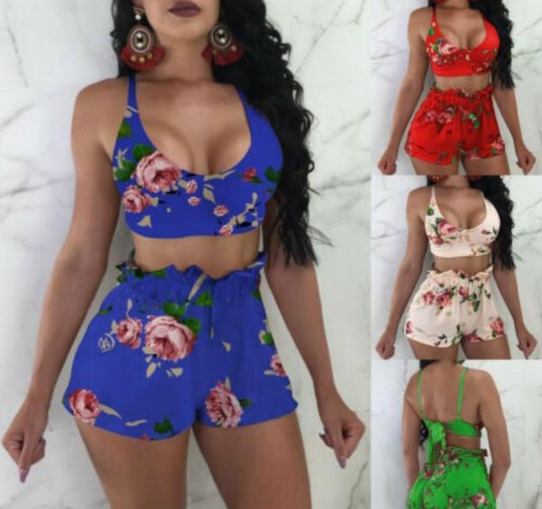 women summer two piece set floral sleeveless crop shorts outfits summer casual female set beach club clothing, Gray
women summer two piece set floral sleeveless crop shorts outfits summer casual female set beach club clothing, Gray