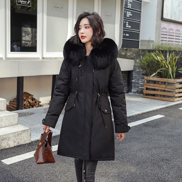 2021 newwool liner winter long jacket women plus size slim women's hooded with fur collar overcoat female udav, Black
2021 newwool liner winter long jacket women plus size slim women's hooded with fur collar overcoat female udav, Black