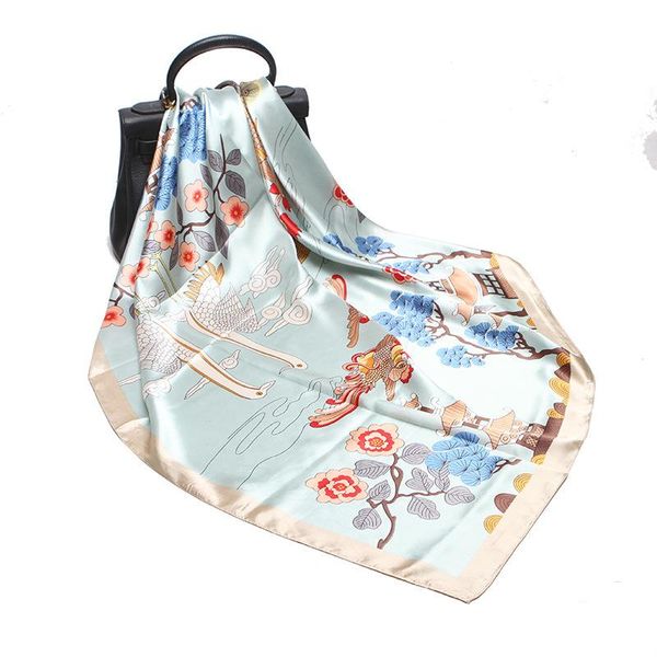 elegent women large square silk scarf 90*90cm fashion phoenix pavilion printing autumn scarves shawl harajuku bufanda mujer, Blue;gray
elegent women large square silk scarf 90*90cm fashion phoenix pavilion printing autumn scarves shawl harajuku bufanda mujer, Blue;gray