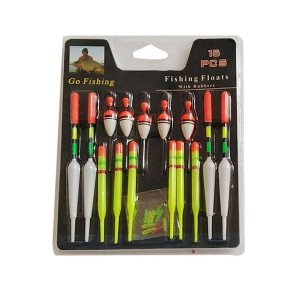 1 комплект (15pcs) вертикальный buoy море поплавков ассорти размер для большинства тип angling с приложением каучуков рыболовных приманок jl
1 комплект (15pcs) вертикальный buoy море поплавков ассорти размер для большинства тип angling с приложением каучуков рыболовных приманок jl
