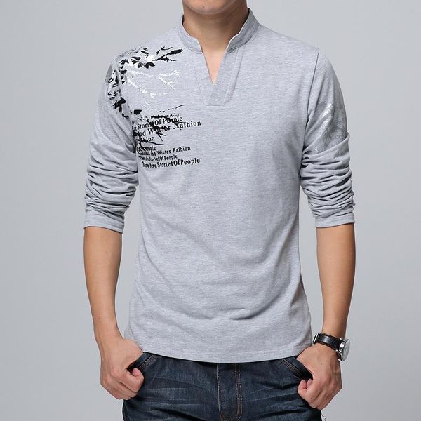 men's t-shirts autumn men full sleeve stand collar letter print fashion tees casual male t-shirt little stretch tide, White;black
men's t-shirts autumn men full sleeve stand collar letter print fashion tees casual male t-shirt little stretch tide, White;black