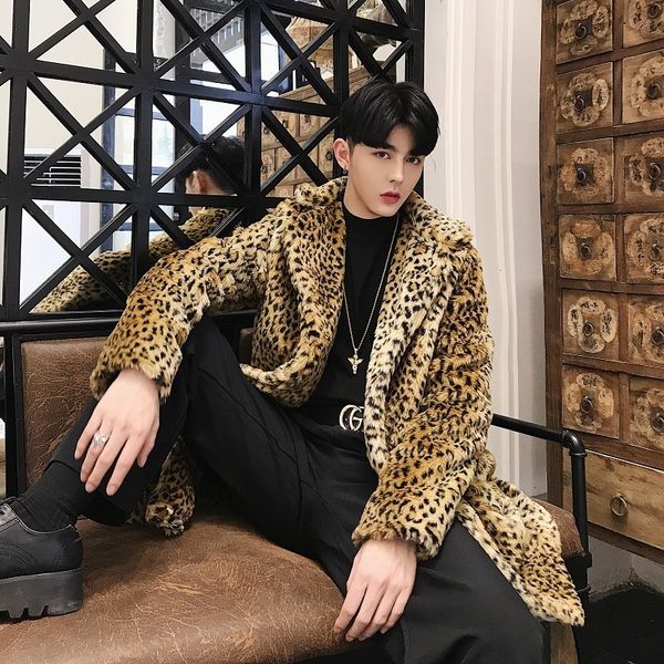 2020 print long leopard fur coat of men fashion skin designer from winter jacket male motorcycle outfit b3pa, Black
2020 print long leopard fur coat of men fashion skin designer from winter jacket male motorcycle outfit b3pa, Black