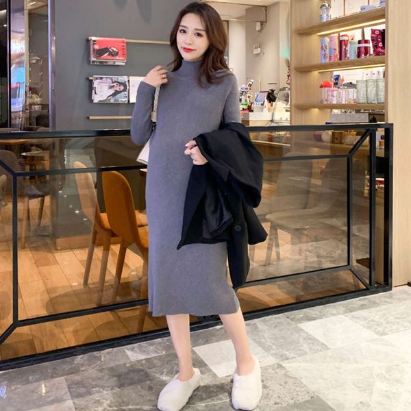 pregnant women's clothing autumn and winter new fashion korean knitted sweater bottomed skirt slim temperament medium length drs, White
pregnant women's clothing autumn and winter new fashion korean knitted sweater bottomed skirt slim temperament medium length drs, White
