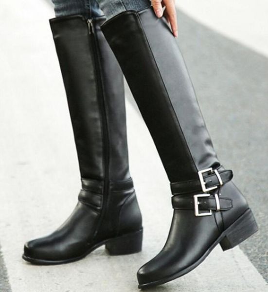 boots women knee high shoes woman chunky heels gladiator autumn luxury leather booties sapato feminino zapatos de mujer ws181121, Black
boots women knee high shoes woman chunky heels gladiator autumn luxury leather booties sapato feminino zapatos de mujer ws181121, Black