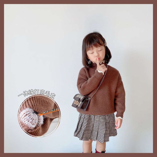 and all plush in one autumn cashmere children's winter new korean girls' turtleneck solid color pullover women's sweater, Blue
and all plush in one autumn cashmere children's winter new korean girls' turtleneck solid color pullover women's sweater, Blue