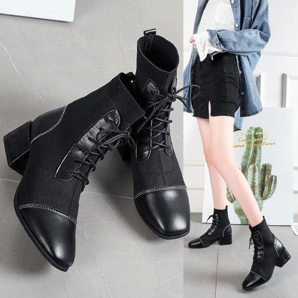 women's boots autumn lace up female shoes luxury designer med ladies rubber ankle rock fashion lace-up solid basic cross-tied1, Black
women's boots autumn lace up female shoes luxury designer med ladies rubber ankle rock fashion lace-up solid basic cross-tied1, Black