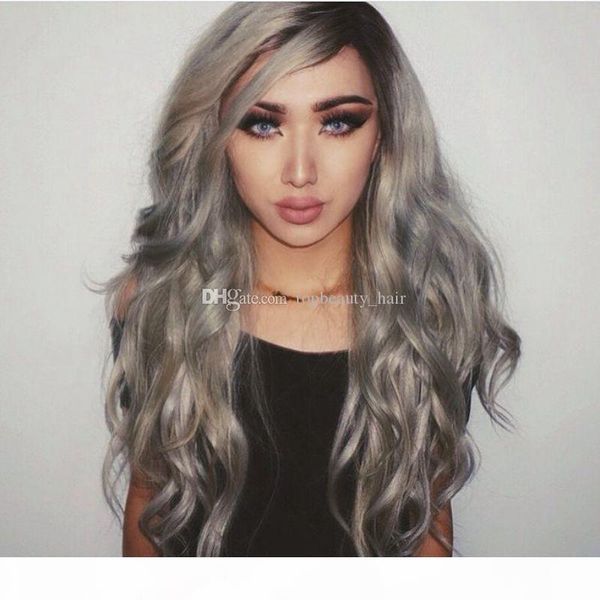 selling 130% density ombre 1b grey human hair wigs silver grey lace front wig brazilian full lace wigs with dark roots, Black;brown
selling 130% density ombre 1b grey human hair wigs silver grey lace front wig brazilian full lace wigs with dark roots, Black;brown