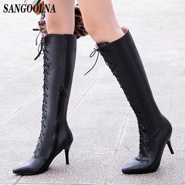 high heel boots over the knee high leather women snow boots women's fashion winter thigh shoes woman, Black
high heel boots over the knee high leather women snow boots women's fashion winter thigh shoes woman, Black