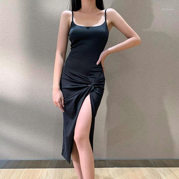 women split bodycon party sundress lady slim knotted sling straps backless midi dress casual high street vestidos female1, Black;gray
women split bodycon party sundress lady slim knotted sling straps backless midi dress casual high street vestidos female1, Black;gray