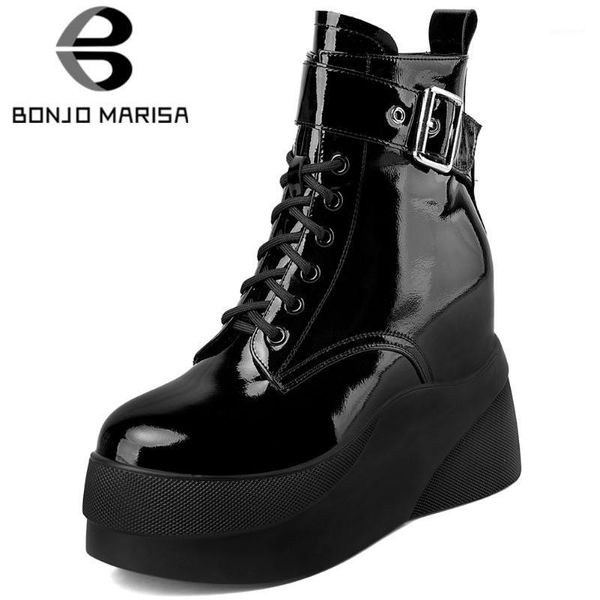 bonjomarisa high platform ladies ankle boots genuine leather height increasing high heels lace up boots women buckle shoes woman1, Black
bonjomarisa high platform ladies ankle boots genuine leather height increasing high heels lace up boots women buckle shoes woman1, Black