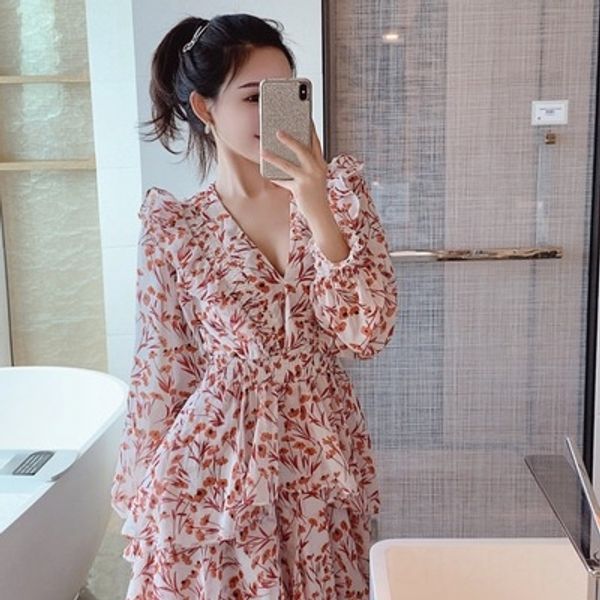 spring and autumn 2020 new style careful machine long sleeve lady v-neck lotus leaf floral cake cake dress dress dress ahtcy, Black;gray
spring and autumn 2020 new style careful machine long sleeve lady v-neck lotus leaf floral cake cake dress dress dress ahtcy, Black;gray