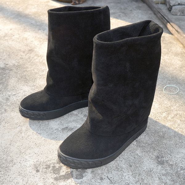 2020 mujer winter suede leather platform shoes ankle growing high wedge snowboots gothic woman boots ikpw, Black
2020 mujer winter suede leather platform shoes ankle growing high wedge snowboots gothic woman boots ikpw, Black