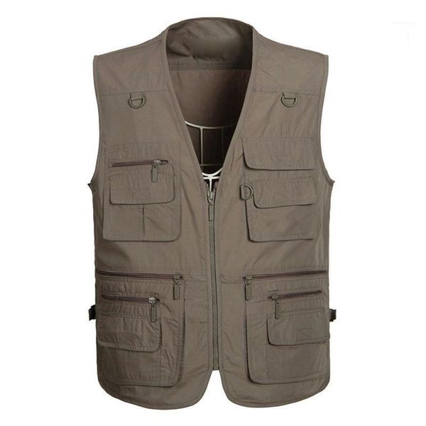 2020 new men' multi-pocket vest summer loose outdoor fishing p reporter casual vest more size xl-4xl 5xl1, White;black
2020 new men' multi-pocket vest summer loose outdoor fishing p reporter casual vest more size xl-4xl 5xl1, White;black