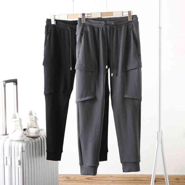 men's pants 6321 autumn men's splicing leisure sports leggings u7x3, Black 
men's pants 6321 autumn men's splicing leisure sports leggings u7x3, Black