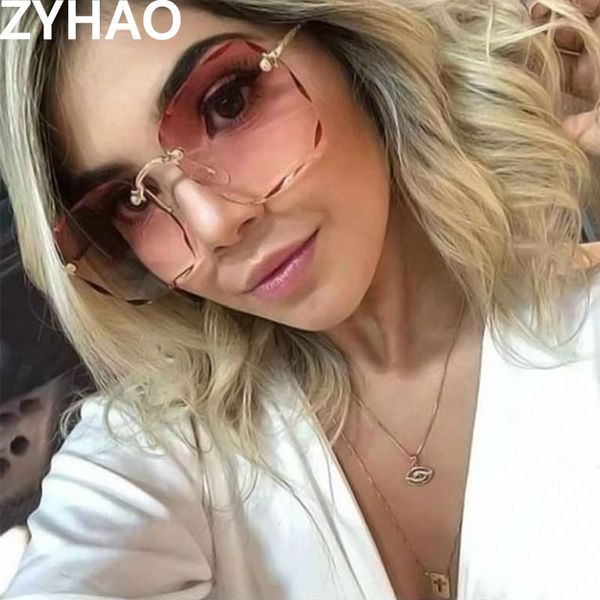 sunglasses 2021 luxury rimless women metal brand designer square for female pink sun glasses eyewear gafas de sol, White;black
sunglasses 2021 luxury rimless women metal brand designer square for female pink sun glasses eyewear gafas de sol, White;black
