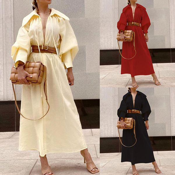 2021 fall skirt new thin light temperament sleeves long dress woman llef, Black;gray
2021 fall skirt new thin light temperament sleeves long dress woman llef, Black;gray