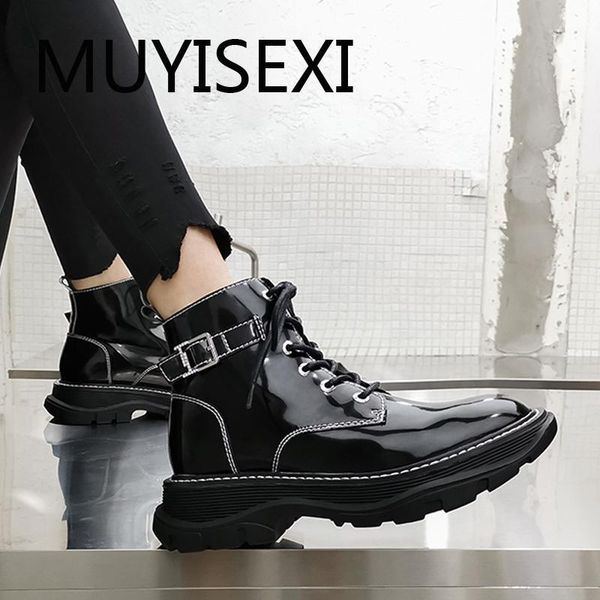 boots european style thick bottom genuine leather round toe 4.5cm med heels lace up buckle women daily wear ankle ty12 muyisexi1, Black
boots european style thick bottom genuine leather round toe 4.5cm med heels lace up buckle women daily wear ankle ty12 muyisexi1, Black