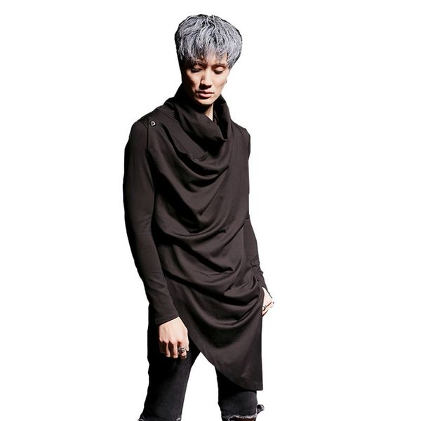 2021 long-sleeve hip hop men with hood t-shirts ragged design men's clothes gothic style streetwear stage singer costume eo6s, White;black
2021 long-sleeve hip hop men with hood t-shirts ragged design men's clothes gothic style streetwear stage singer costume eo6s, White;black