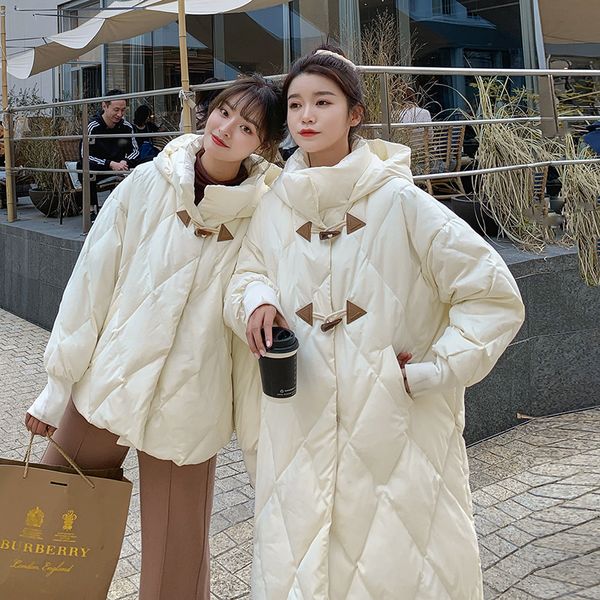 snordic women winter oversized beige long cotton coat parkas hooded thick jacket full sleeve horn buttons overcoat 201029, Black
snordic women winter oversized beige long cotton coat parkas hooded thick jacket full sleeve horn buttons overcoat 201029, Black