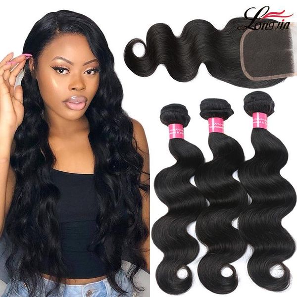 wholesale brazilian body wave 3 4 bundles with lace closure natural color unprocessed brazilian human hair closure 4x4 human hair extensions, Black
wholesale brazilian body wave 3 4 bundles with lace closure natural color unprocessed brazilian human hair closure 4x4 human hair extensions, Black