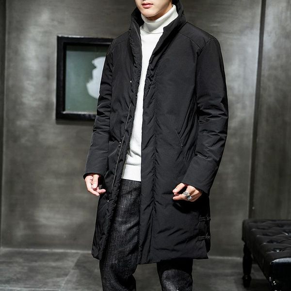 men's down & parkas large original jacket youth thick coat winter white duck cotton padded with chinese style, Black
men's down & parkas large original jacket youth thick coat winter white duck cotton padded with chinese style, Black