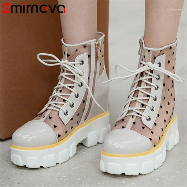 boots smirnova 2021 mesh summer women wedges platform shoes round toe lace up fashion ankle woman big size 431, Black
boots smirnova 2021 mesh summer women wedges platform shoes round toe lace up fashion ankle woman big size 431, Black