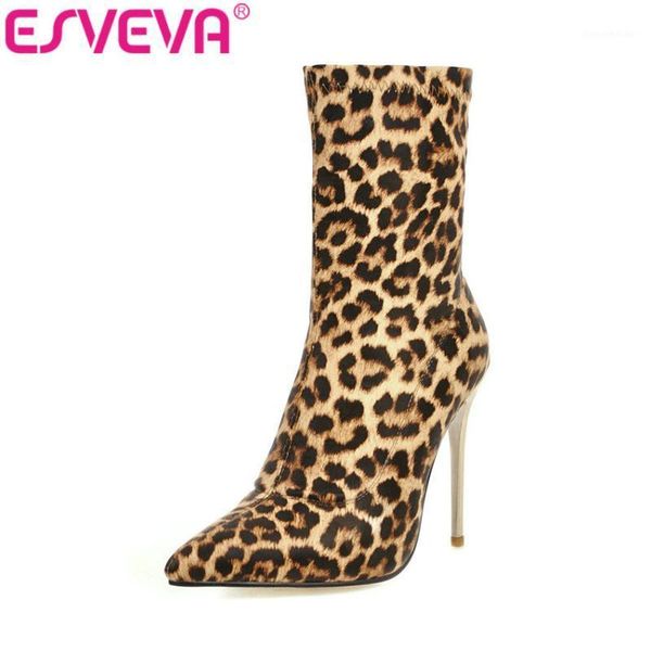 boots esveva 2021 women shoes winter ankle pointed toe flock slip on thin high heel leopard platform fashion size 34-431, Black
boots esveva 2021 women shoes winter ankle pointed toe flock slip on thin high heel leopard platform fashion size 34-431, Black
